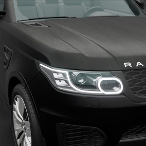 Hexis Gloss Brushed Aluminium Coal Black