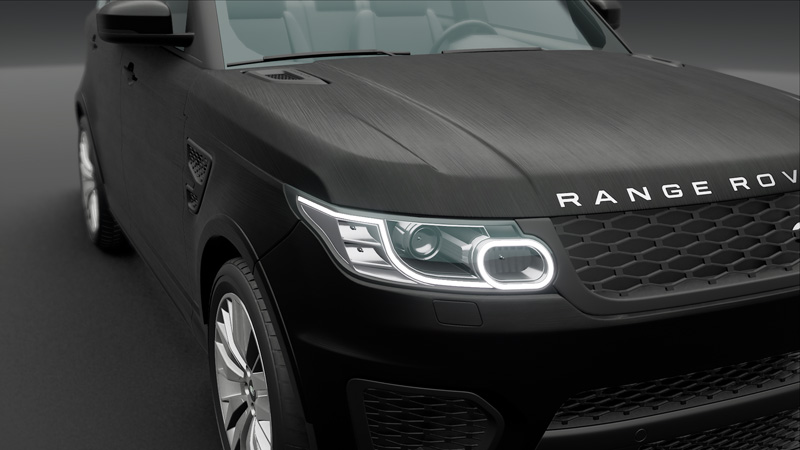 Hexis Gloss Brushed Aluminium Coal Black